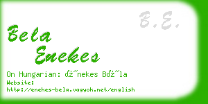 bela enekes business card